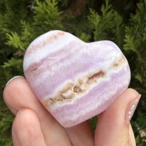 PINK ARAGONITE HEART